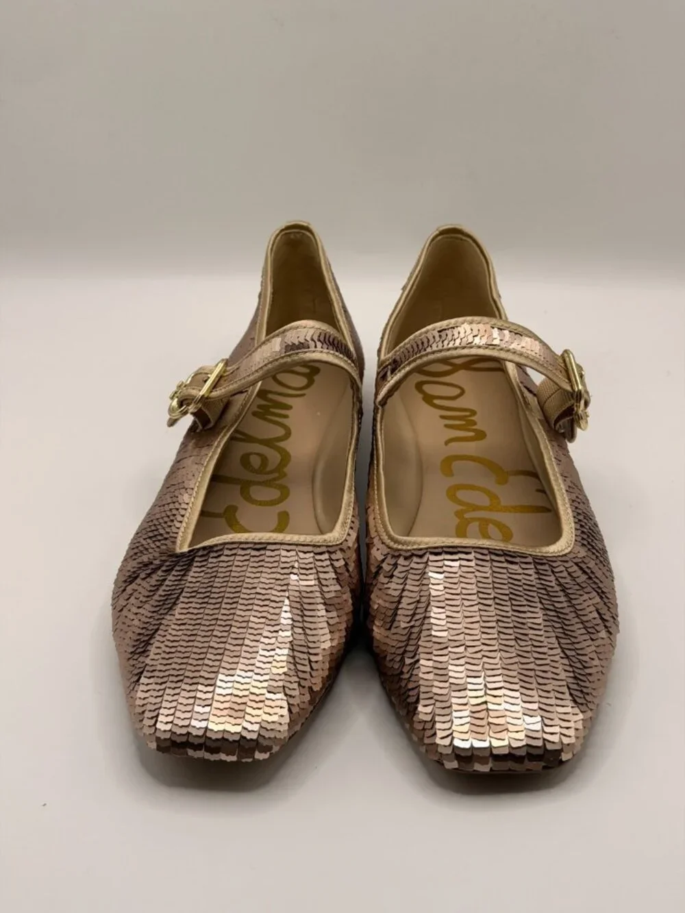 Sam Edelman  Womens Molten Gold Mary Jane Ballet Flat Sz 10